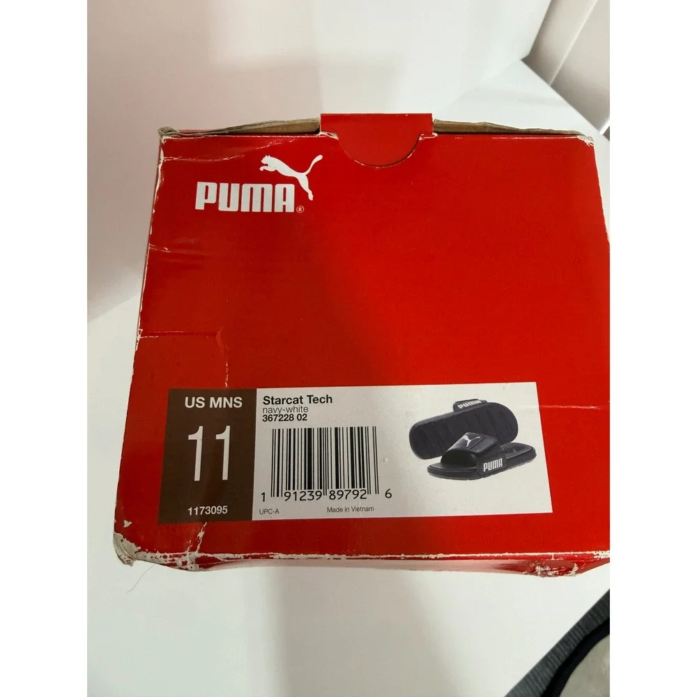 Puma Starcat Tech Sandals Men 11 Navy New 367228-02 Adjustable Slide Sport Shoes